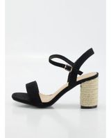 de keslem sandalias en color para mujer negro
