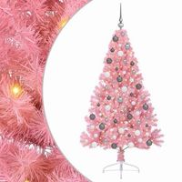 arbol de navidad artificial preiluminado rosa 180 cm pvc vidaxl