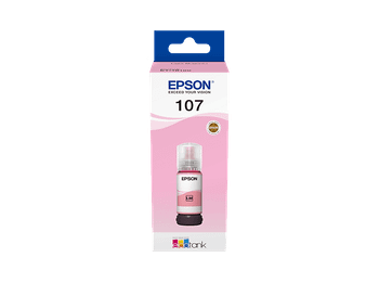 Cartucho de tinta - Epson 107 EcoTank, Compatible con EcoTank ET-18100, Imprime hasta 2100 fotos, Magenta Claro