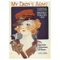 legendarte - portada de musica vintage my babys arms ziegfeld follies 1919 - cuadro lienzo impresion digital cm 50x70
