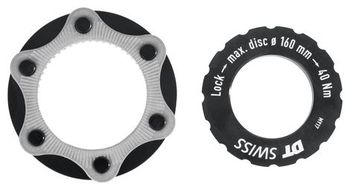 Adaptador dt swiss center lock a 6 agujeros road  max 160 mm