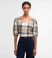 barbour para mujer lsh1754 blusa ballina marron xs casual lyocell