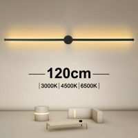 lampara de pared lineal led minimalista moderna lampara de pared de tira larga de 80cm100cm120cm decoracion del hogar para dormitorio y sala de estar