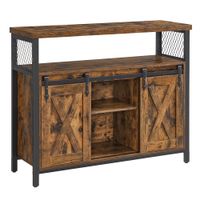 armario de cocina con estilo industrial marrone vintage e nero