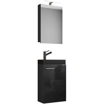 Lavabo 3pcs Slito Sc Negro Estrecho