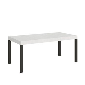 Mesa Extensible 90x180/440 Cm Everyday Fresno Blanco Estructura Antracita