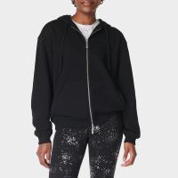 sweaty betty revive cotton-blend zipped hoodie - xxs-xs