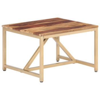 Mesa Auxiliar De Madera Maciza 60x60x40 Cm Vidaxl