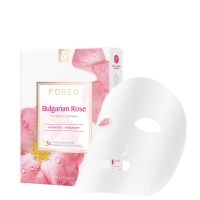 foreo rosa bulgara hoja de mascarilla hidratante paquete de 3
