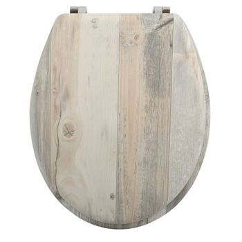 Asiento Wc Mdf 'ombo' Bisagras De Acero Inoxidable.