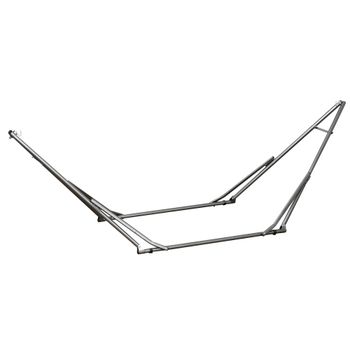 Outsunny Soporte para Hamacas 2 en 1, resistente a la intemperie, plegable, 290x92x88 cm, Negro   Aosom España