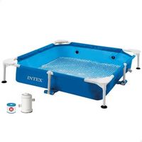 piscina desmontable cuadrada para perros - intex