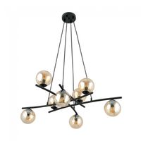 lampara colgante lotra ambar 8 luces