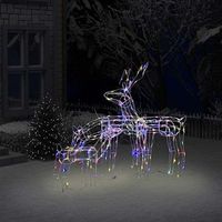 renos de navidad  decoraciones de navidad de luces 229 leds 3 uds cfw359283