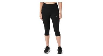 Mallas capri asics core run negro mujer