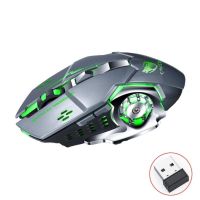 mouse gaming inalambrico rgb 24g recargable 2400dpi clic silencioso ergonomico