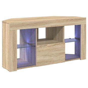 Armario Led Para Tv De Esquina 100 X 40 X 50 Cm Roble Sonoma Vidaxl