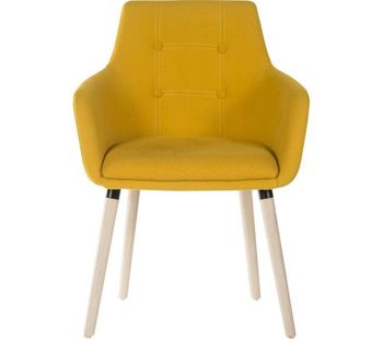 TEKNIK 4 Legged Fabric Reception Chair - Yellow, Yellow