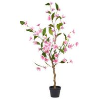 planta artificial en maceta para interior decoracion de plastico con maceta negra 128 cm magnolia tree