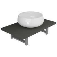 conjunto de 2 uds muebles de bano  armario de bano ceramica gris