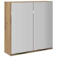 mueble con espejo bano  armario de bano madera roble artisan 64x20x665 cm