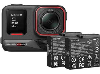 Cámara deportiva - Insta360 Ace Pro 2, 8K, 180 minutos Autonomía, Negro