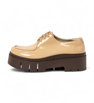 Art para mujer. 1176411KH003_082 Zapatos de Piel 1764 Leeds beige (41), 3 a 5cm, Cordones, Casual