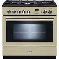 rangemaster professional fxp 90 dual fuel range cooker - cream cream