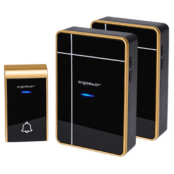 Aigostar Bell DC - Timbre inalámbrico portátil, Timbre Inalámbrico Exterior Impermeable , 36 Melodías, 2 Receptores y 1 Transmisor