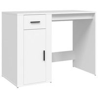 mesa de escritorio   escritorio de despacho  escritorio de madera contrachapada blanco 100x49x75 cm