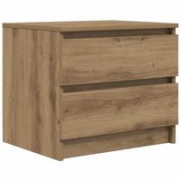 mesita de noche  mesilla de noche madera de ingenieria roble artisan 50x40x435cm