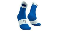 calcetines compressport pro racing v4 0 run high azul blanco