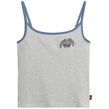 Superdry Camiseta tirantes Débardeur Gris chiné para mujer