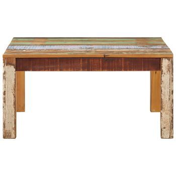 Mesa De Café | Mesa De Centro De Madera Maciza Reciclada 80x80x40 Cm