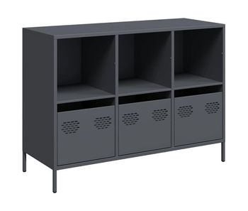 Aparador - mueble de almacenamiento acero laminado en frío gris antracita 101,5x39x73,5 cm es113