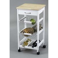 carro para cocina con cestas y botellero movil