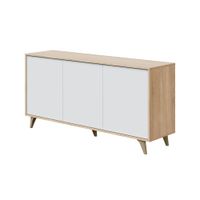 buffet 3 puertas con 3 estantes kikua plus - l154cm - blanco
