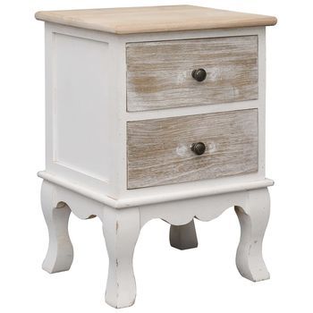 Mesita De Noche Madera De Paulownia 35x30x50 Cm Vidaxl