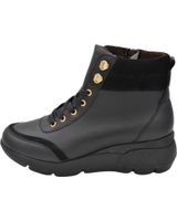 de dcutillas doctor cutillas - botin de mujer con cordones y cremallera negro