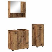 juego de muebles de bano 3 uds madera vieja 61 x 35 x 64 cm vidaxl