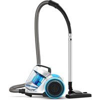 vax pick up pet cvrav013 cylinder bagless vacuum cleaner - silver  blue silver