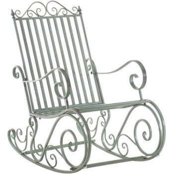 Mecedora Smilla Metal Verde Antiguo 90x56x94 Cm Clp