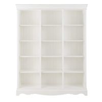 libreria de 15 compartimentos de paulownia blanca mate