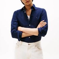 tommy hilfiger camisa manga larga solid heritage oxford rf para hombre