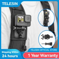 telesin 360    soporte de correa de mochila de rotacion para gopro hero 13 12 11 10 9 8 7 6 5 insta360 sjcam eken dji osmo accesorios de accion