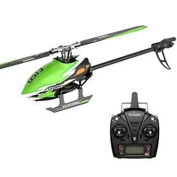 YXZNRC F150 2.4G 6CH 6-Eje Gyro 3D6G Motor sin escobillas de doble diámetro de accionamiento directo Helicóptero RC sin