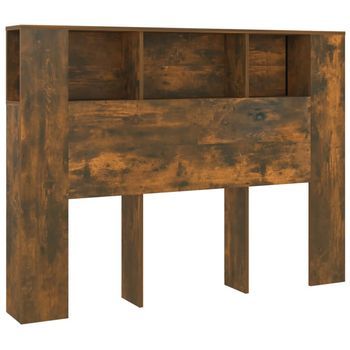 Mueble Cabecero Roble Ahumado 140x18,5x104,5 Cm Vidaxl