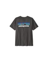 camiseta patagonia ms p-6 logo ink hombre negro