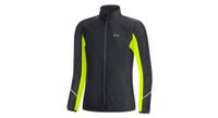 chaqueta de running para mujer gore wear r3 parcial gore tex infinium negra amarilla