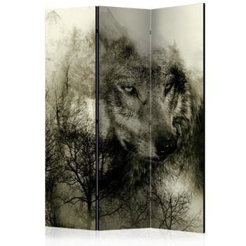 Biombo - Mountain Predator (beige) (135x172 Cm)